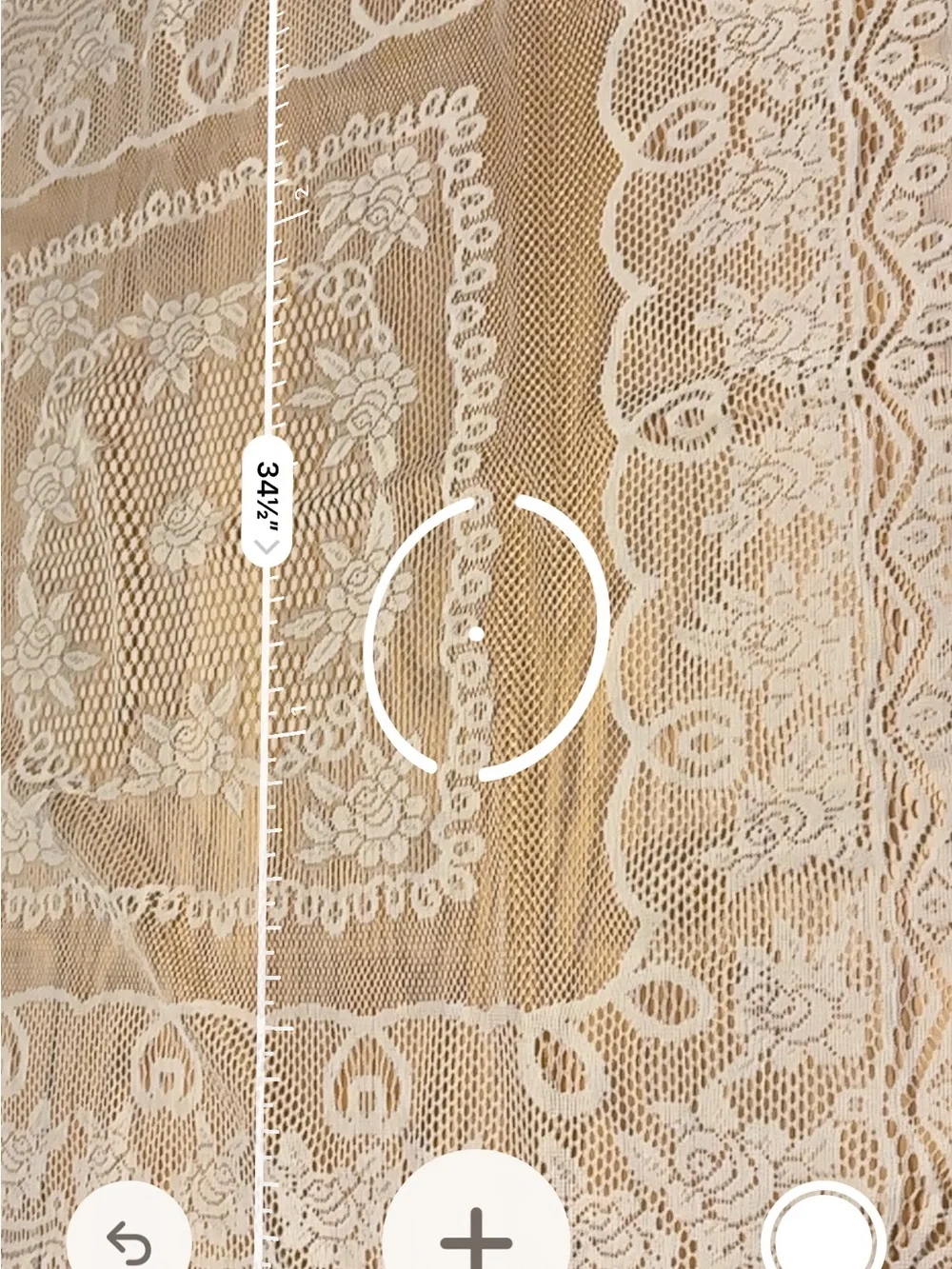 Elegant Lace Table Overlay in White - Delicate Floral Pattern